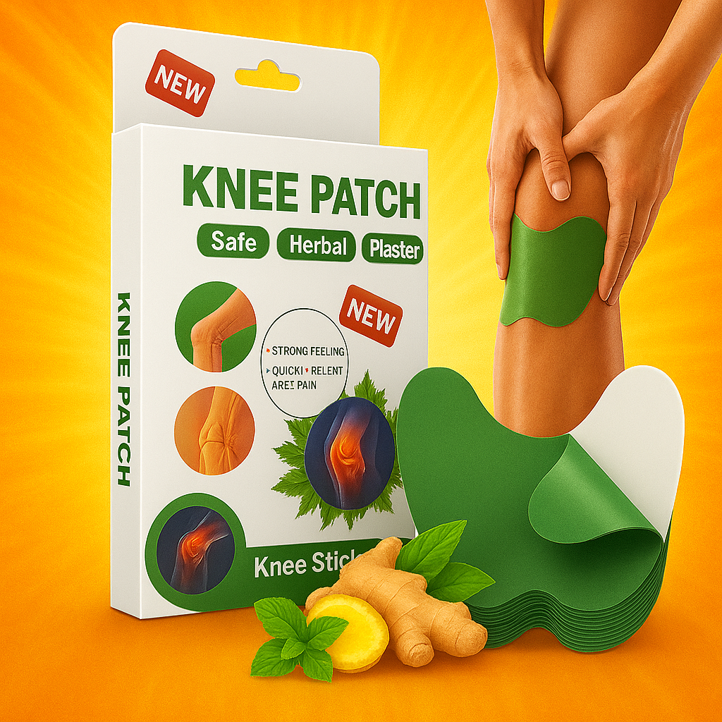 FetchPatch™ Knee Relief Patches | Fast Herbal Comfort | 1 Pack (10 Patches)