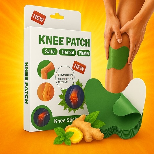 FetchPatch™ Knee Relief Patches | Fast Herbal Comfort | 1 Pack (10 Patches)