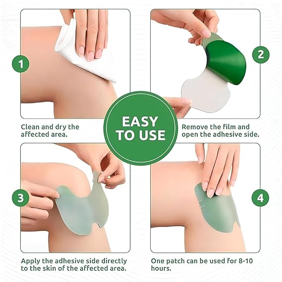 FetchPatch™ Knee Relief Patches | Fast Herbal Comfort | 1 Pack (10 Patches)
