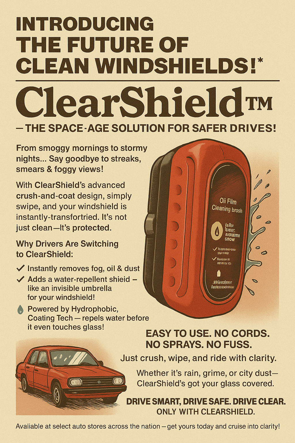 ClearShield™ | Anti-Film Windshield Brush