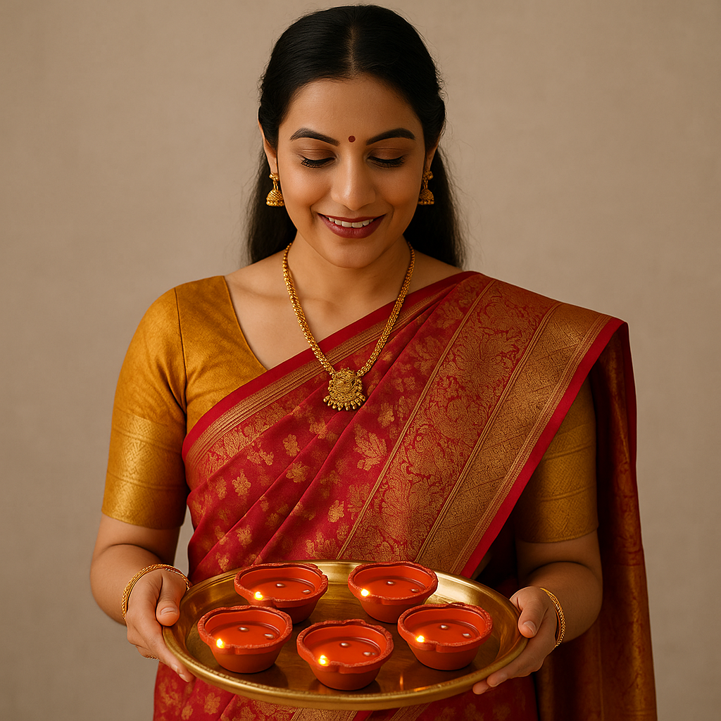 FetchLite™ – Smart Water Sensor Diya for Effortless Pooja Decor