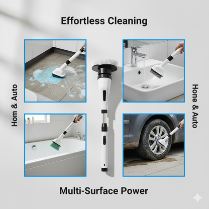 FetchHub™ | 9-in-1 CleanMaster Powerful Cordless Electric Scrubber | Adjustable Handle | Waterproof