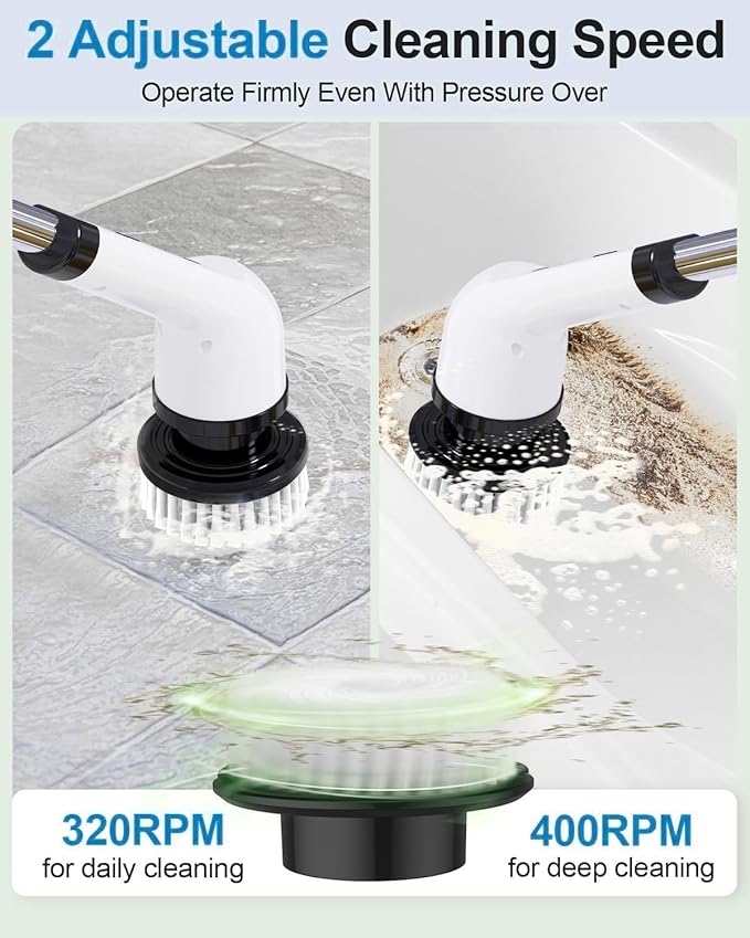FetchHub™ | 9-in-1 CleanMaster Powerful Cordless Electric Scrubber | Adjustable Handle | Waterproof