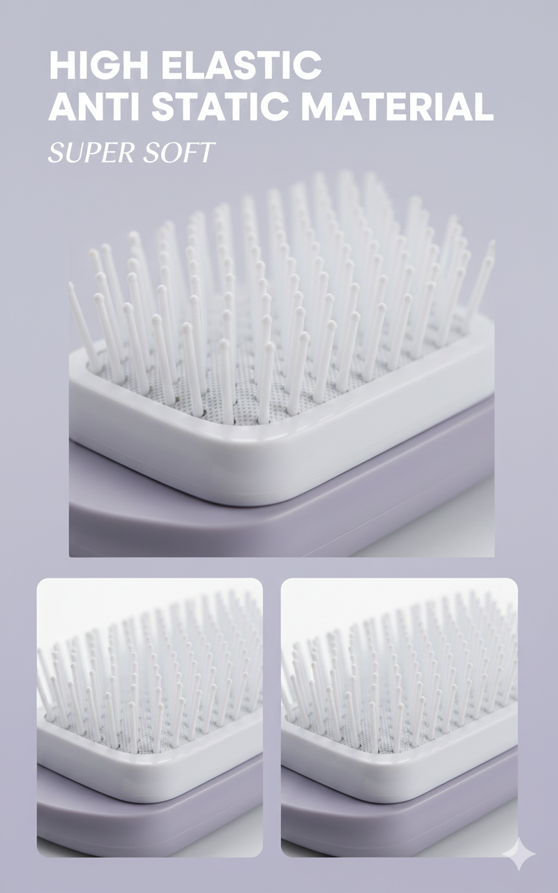 FetchHub™ | 4-in-1 Self-Cleaning Hairbrush for Smooth, Frizz-Free Hair